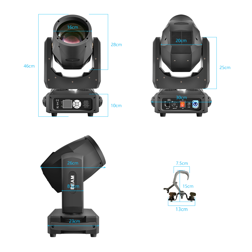 Beam-230W Movimiento de la cabeza en movimiento Beam-7r