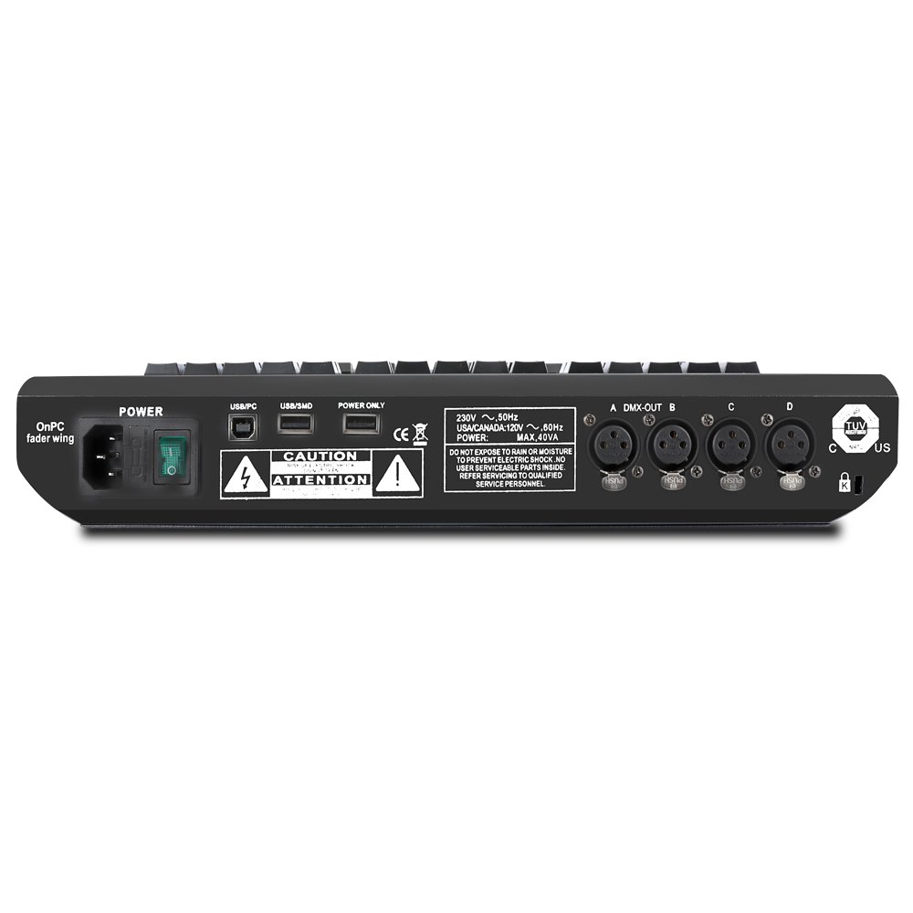 Ala de extensión de la consola 4-DMX de 15-fader para eventos