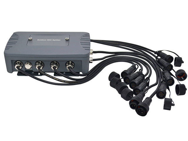 Distribuidor DMX512 al aire libre 8 canales